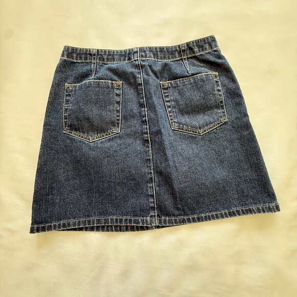 Women's American Eagle Outfitters Fitted Jean Mini Skirt Size 2 - Picture 2 of 6